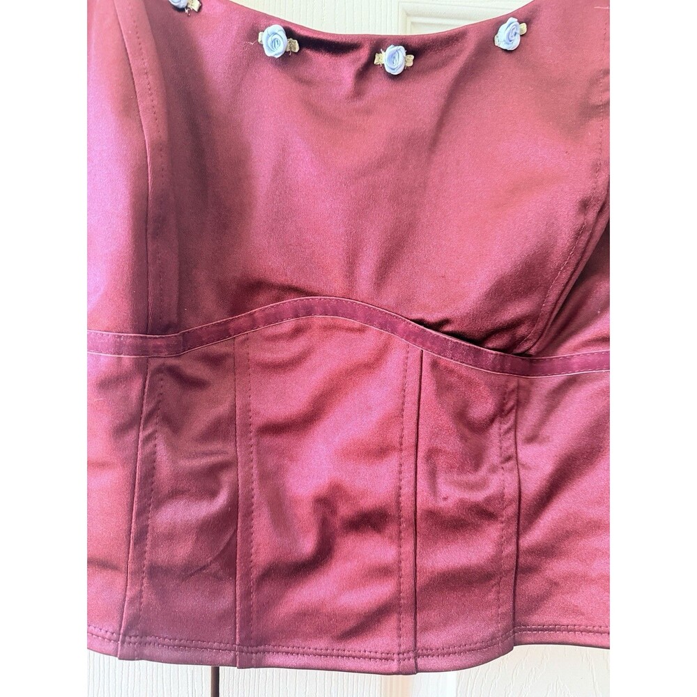 Wild Fable Rosette Satin Corset Top Womens Sz XXL Coquette Fairy Romantic New - Picture 3 of 8